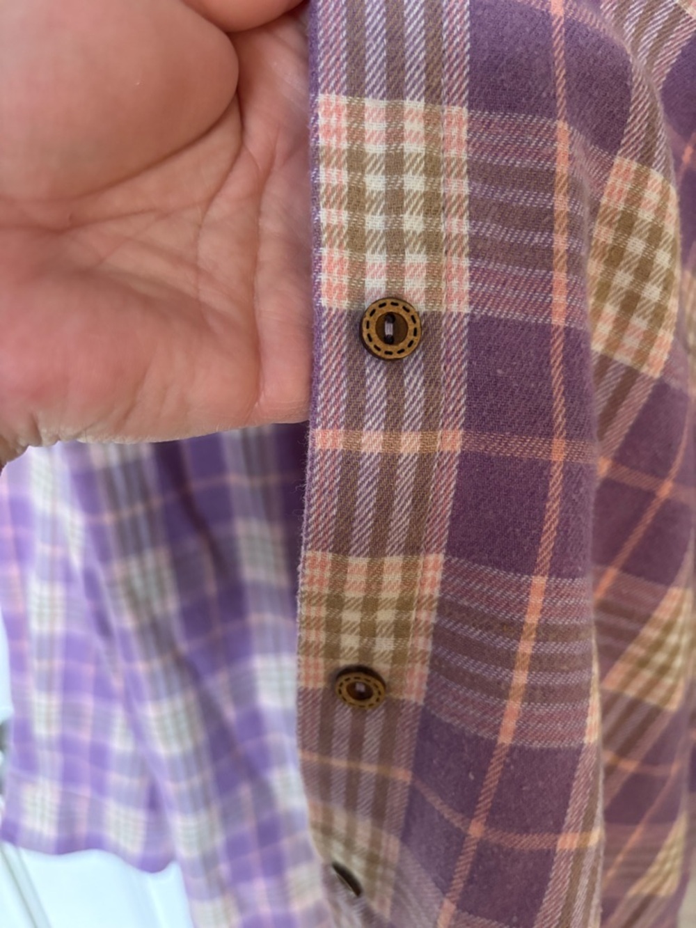 Purple Plaid Women’s Jacket & Coat - Lightweight Button-Up - Picture 3 of 3